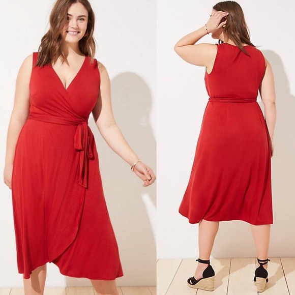 LOFT Dresses Loft Midi Wrap Dress Poshmark
